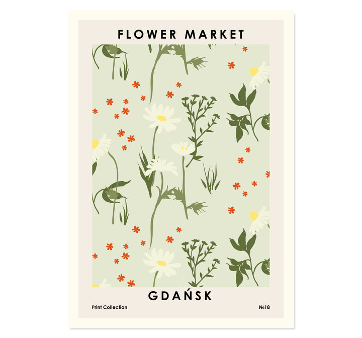 Flower Market GdaAsk Art Print