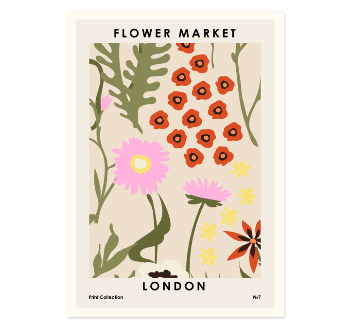 Flower Market London Art Print