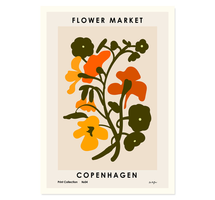 Flower Market Copenhagen Art Print