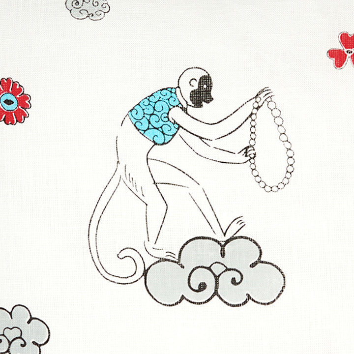 Monkey and pearl necklace cushion cover