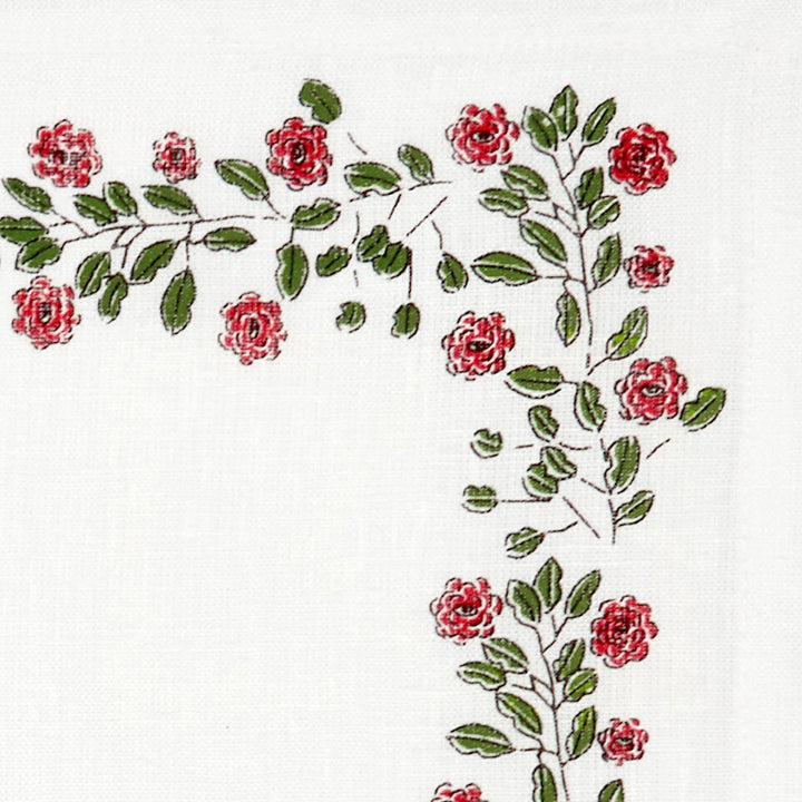 ROSE BUSH - CRIMSON TABLE NAPKIN SET OF 4