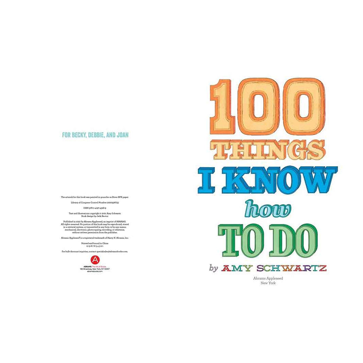 100 Things I Know How to Do Book