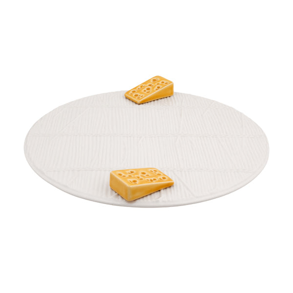 Cheese Trays - White Cheese Tray with Yellow Cheese