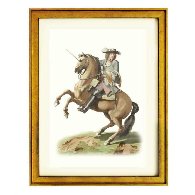A rider on a rearing horse by Johan Teyler ART PRINT