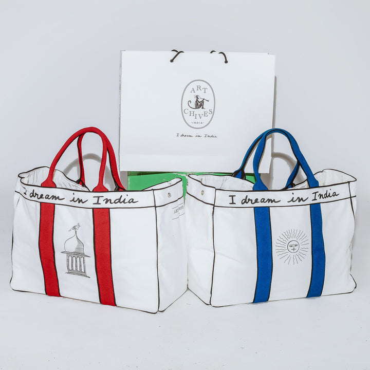 The India Tote - The Mughal Vista & the Snake in the Frangipani