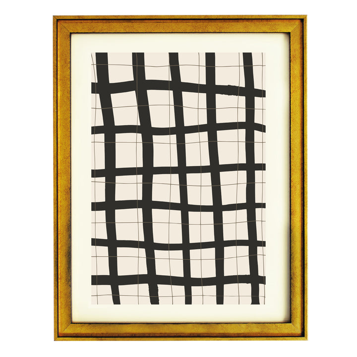 Black Grid Art Print