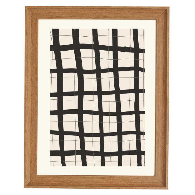 Black Grid Art Print