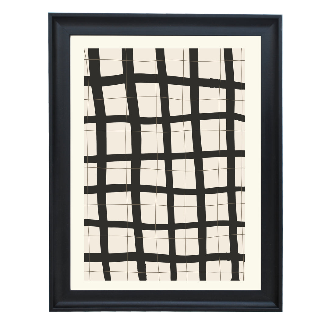 Black Grid Art Print