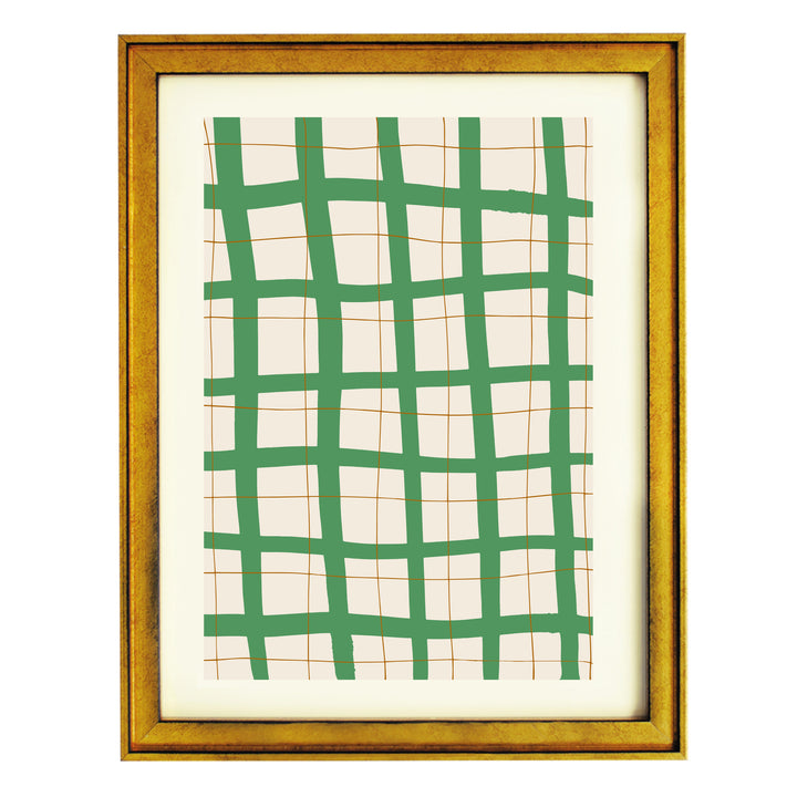 Green Grid Art Print