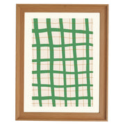 Green Grid Art Print