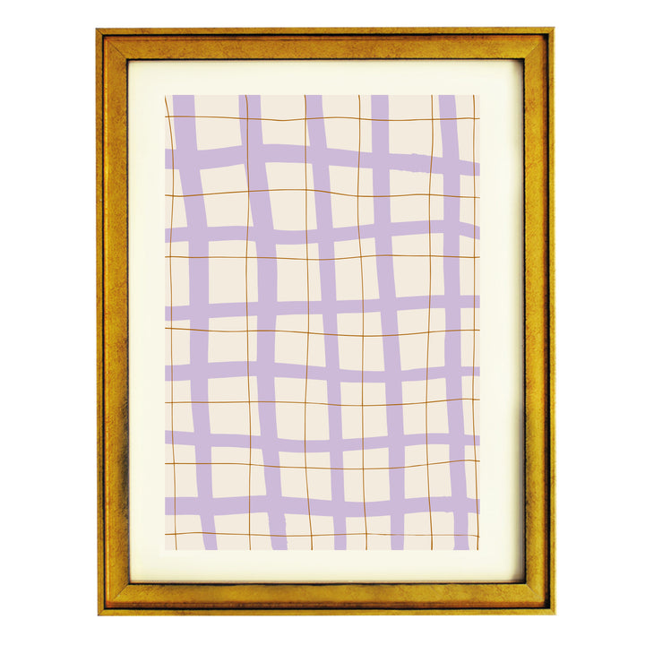 Lilac Grid Art Print