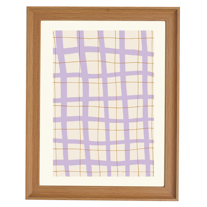 Lilac Grid Art Print