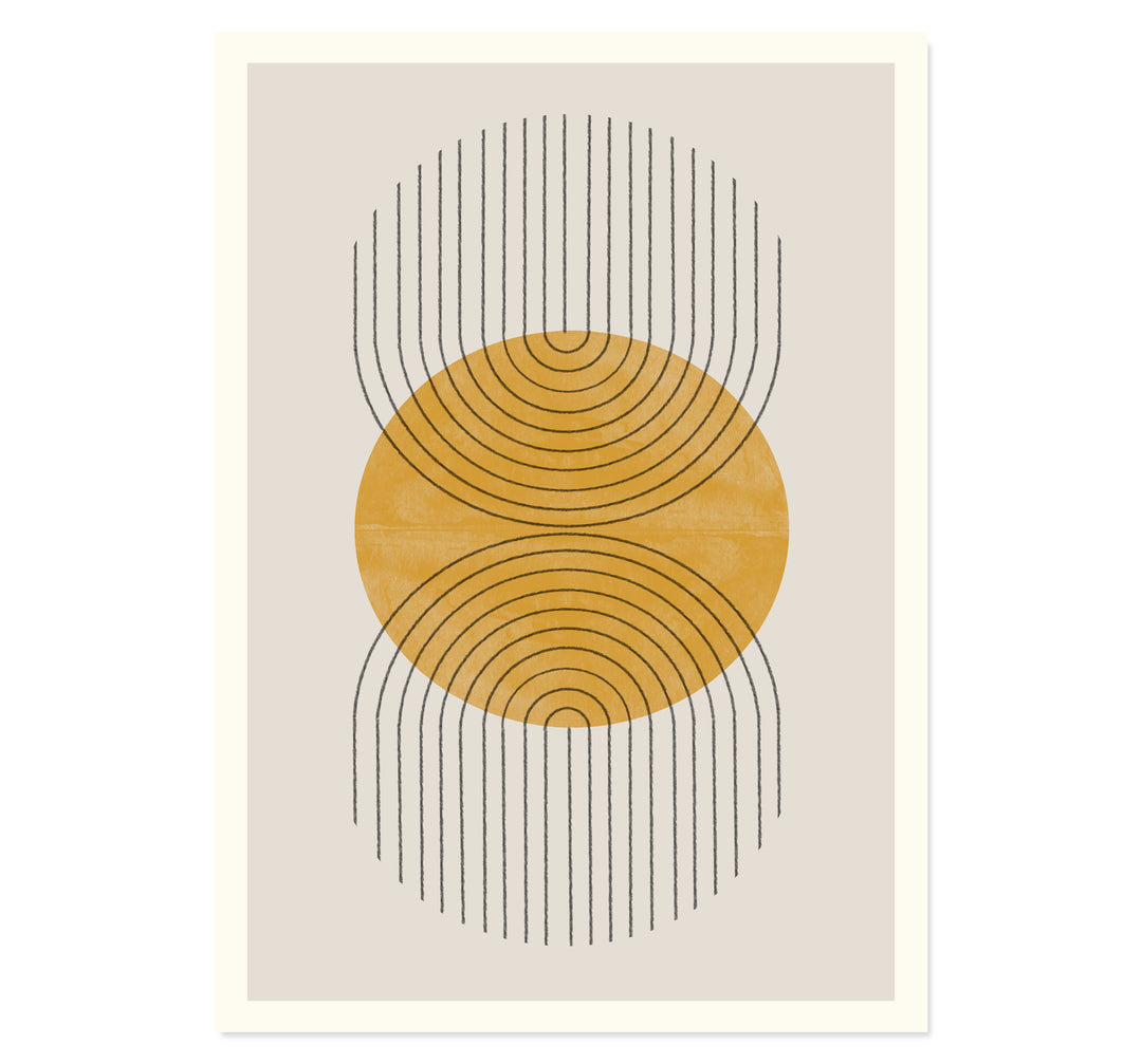 Perfect Point Yellow Art Print