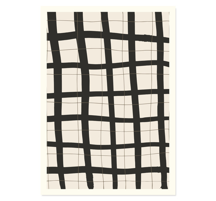 Black Grid Art Print