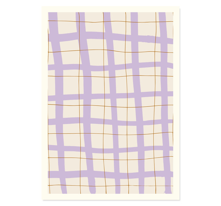 Lilac Grid Art Print