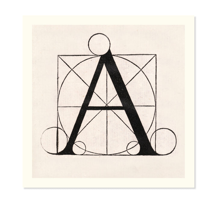 Architectural Letter A from De Divina Proportione by Leonardo da Vinci