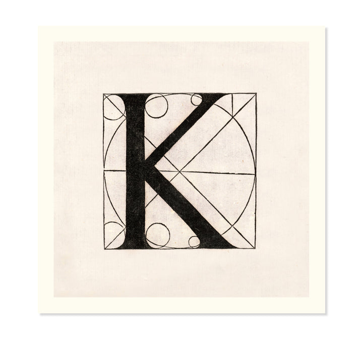 Architectural Letter K from De Divina Proportione by Leonardo da Vinci