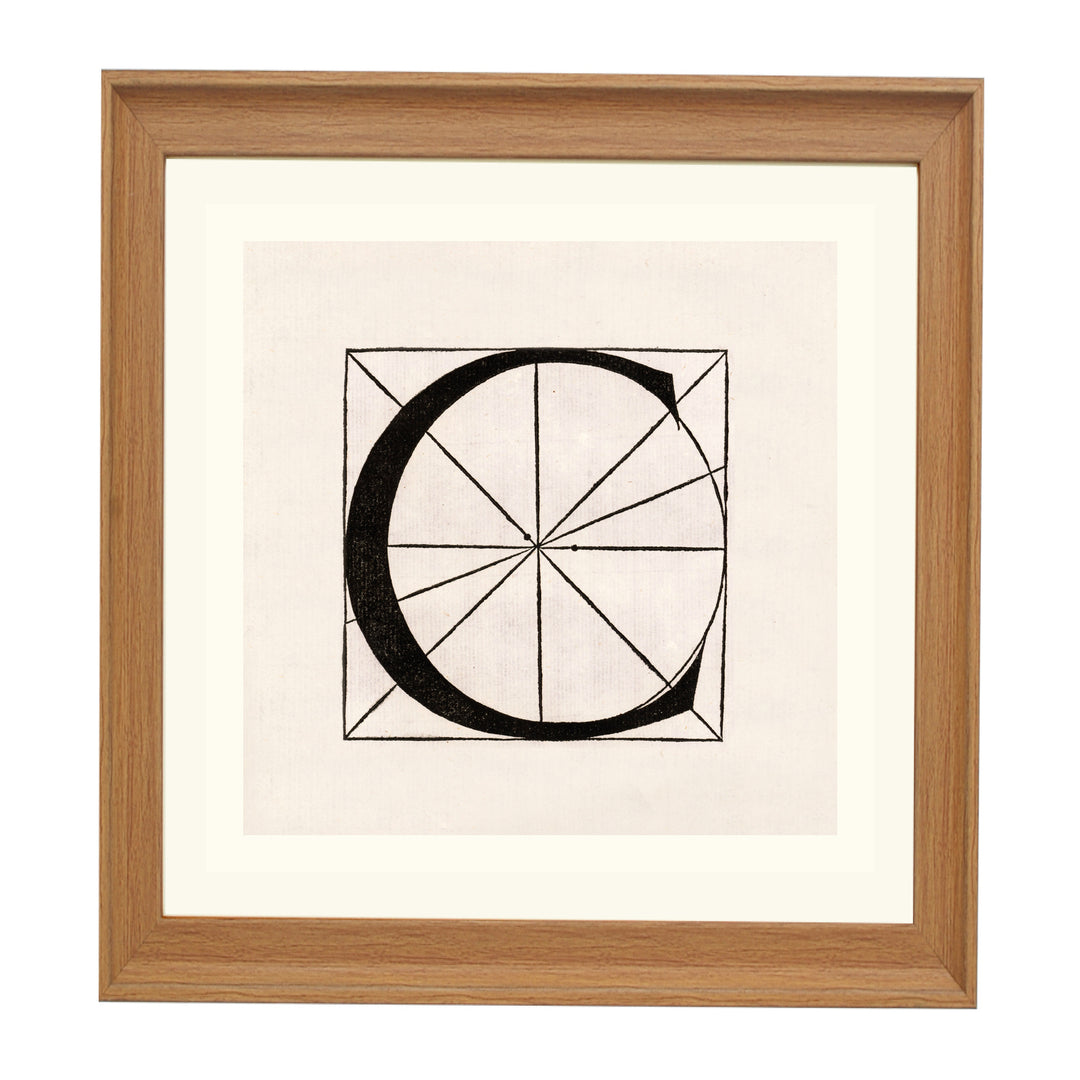 Architectural Letter C from De Divina Proportione by Leonardo da Vinci