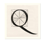 Architectural Letter Q from De Divina Proportione by Leonardo da Vinci