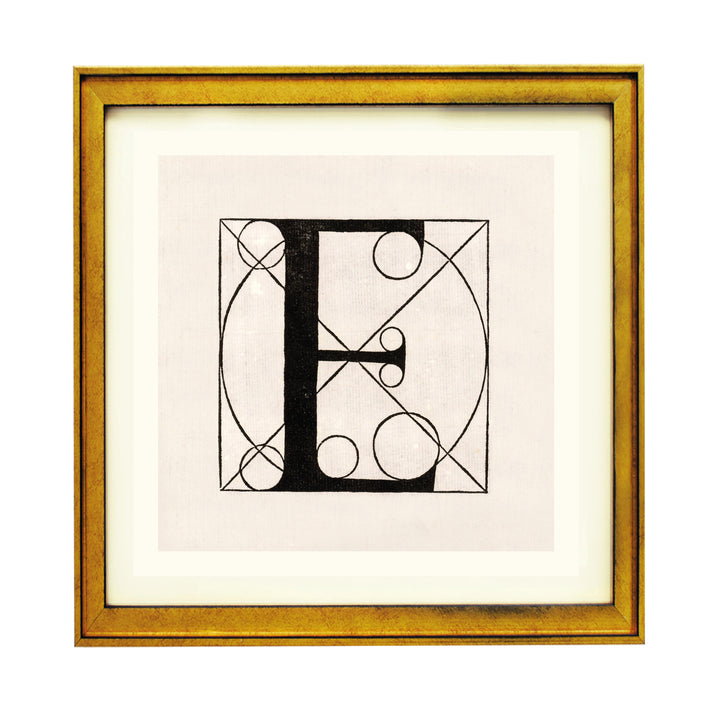 Architectural Letter E from De Divina Proportione by Leonardo da Vinci