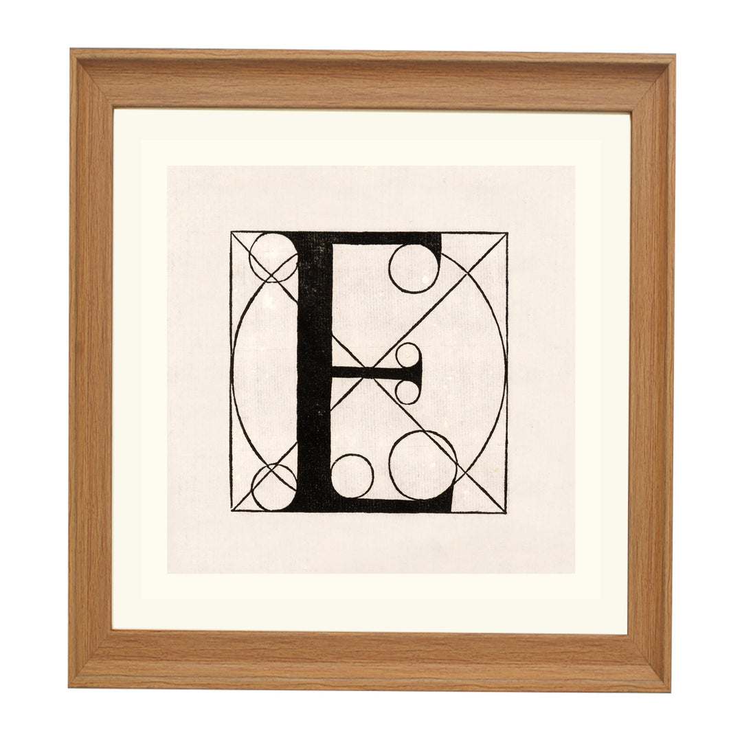 Architectural Letter E from De Divina Proportione by Leonardo da Vinci