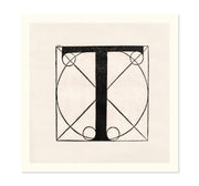 Architectural Letter T from De Divina Proportione by Leonardo da Vinci