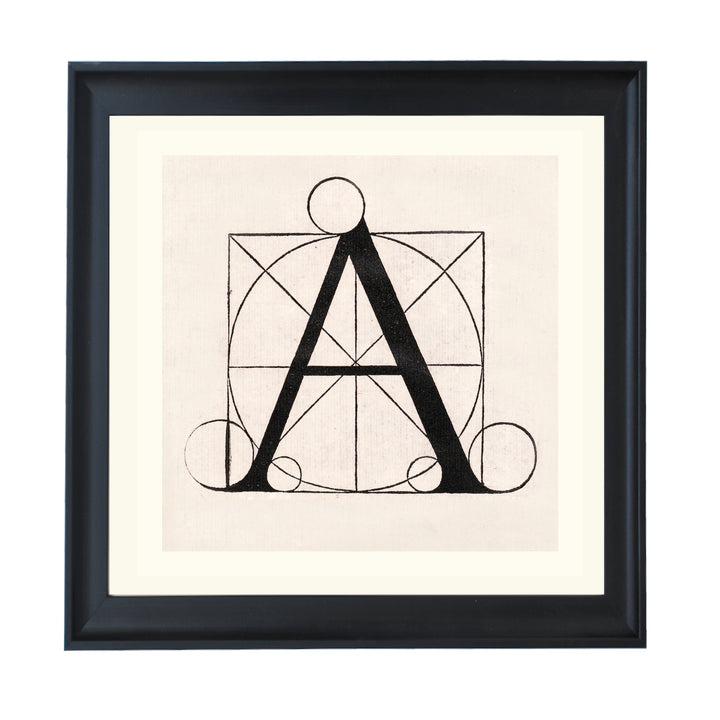 Architectural Letter A from De Divina Proportione by Leonardo da Vinci