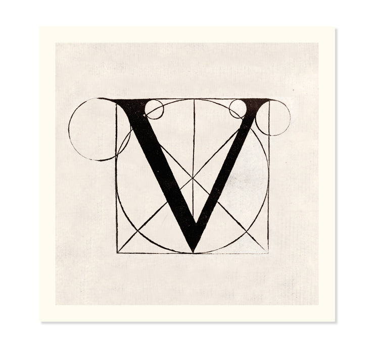 Architectural Letter V from De Divina Proportione by Leonardo da Vinci