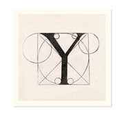 Architectural Letter Y from De Divina Proportione by Leonardo da Vinci