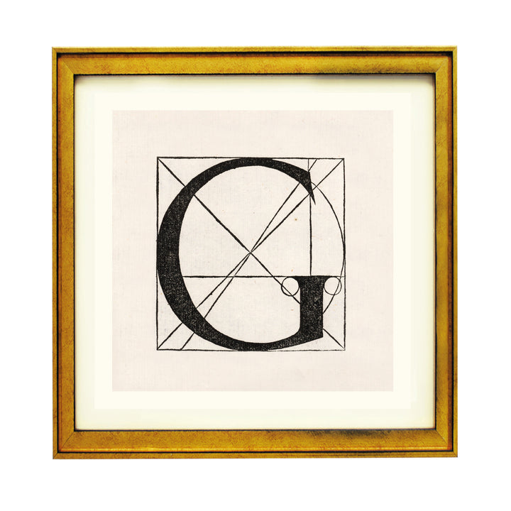 Architectural Letter G from De Divina Proportione by Leonardo da Vinci