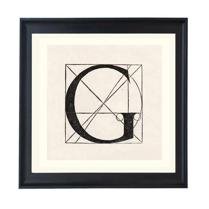 Architectural Letter G from De Divina Proportione by Leonardo da Vinci