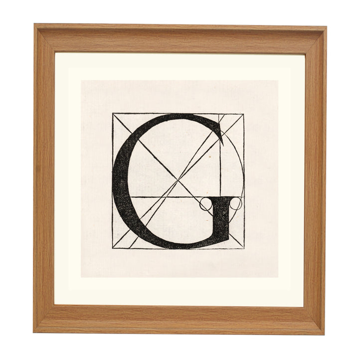 Architectural Letter G from De Divina Proportione by Leonardo da Vinci