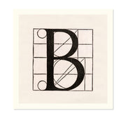 Architectural Letter B from De Divina Proportione by Leonardo da Vinci