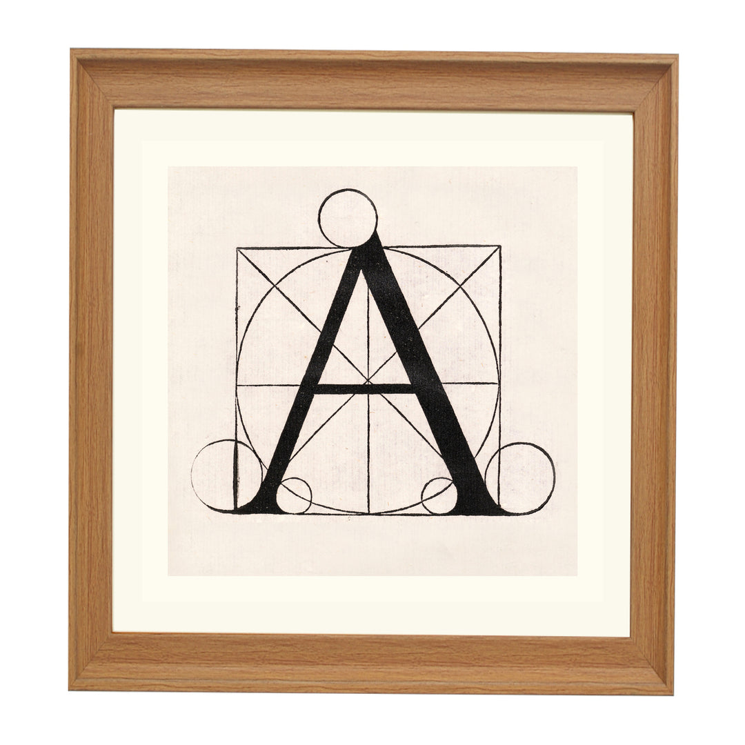 Architectural Letter A from De Divina Proportione by Leonardo da Vinci