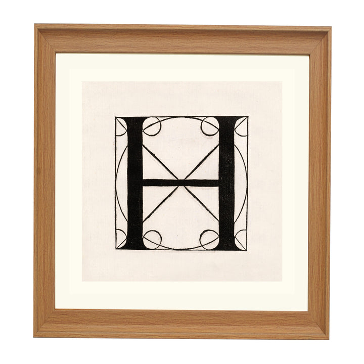 Architectural Letter H from De Divina Proportione by Leonardo da Vinci