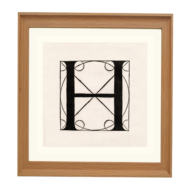 Architectural Letter H from De Divina Proportione by Leonardo da Vinci
