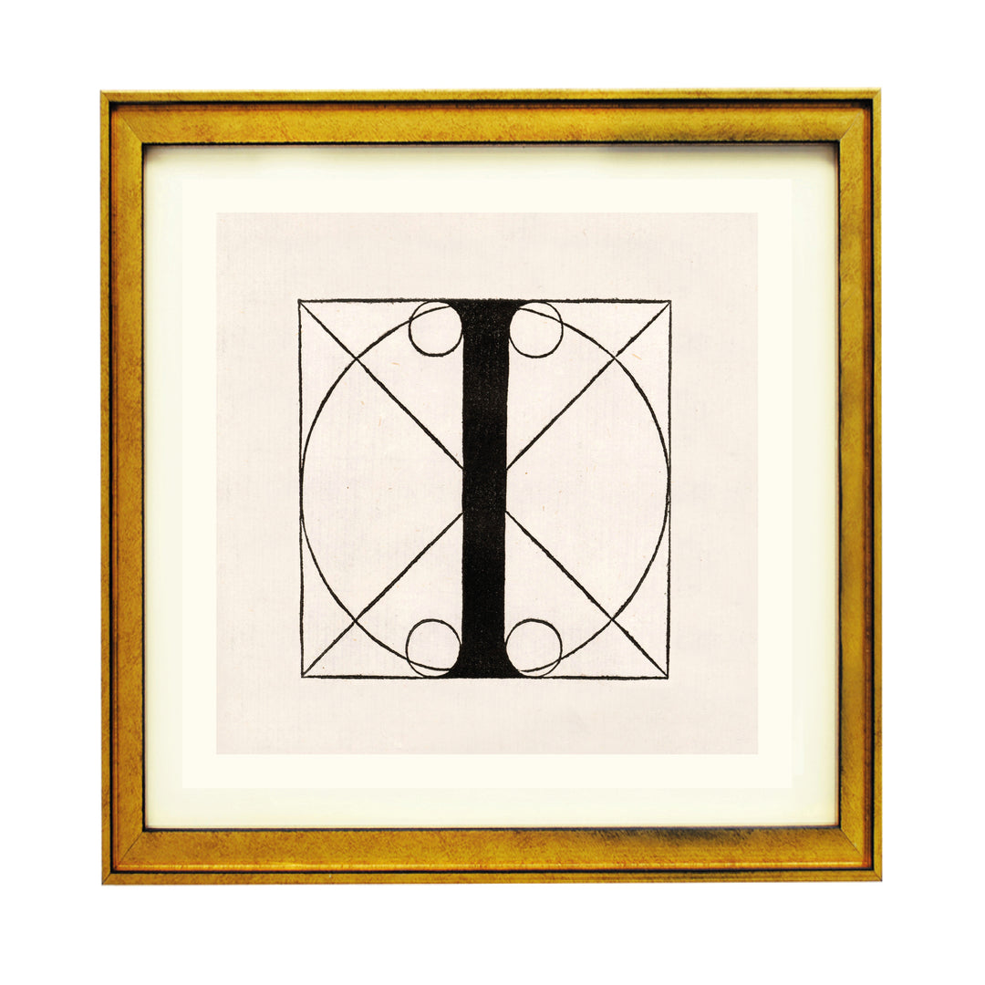 Architectural Letter I from De Divina Proportione by Leonardo da Vinci