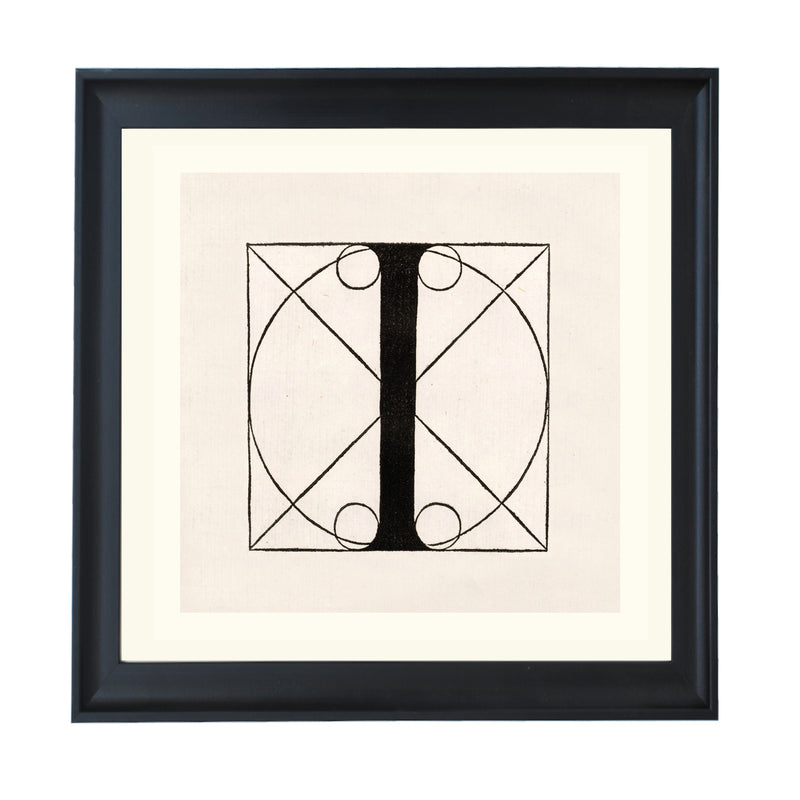 Architectural Letter I from De Divina Proportione by Leonardo da Vinci