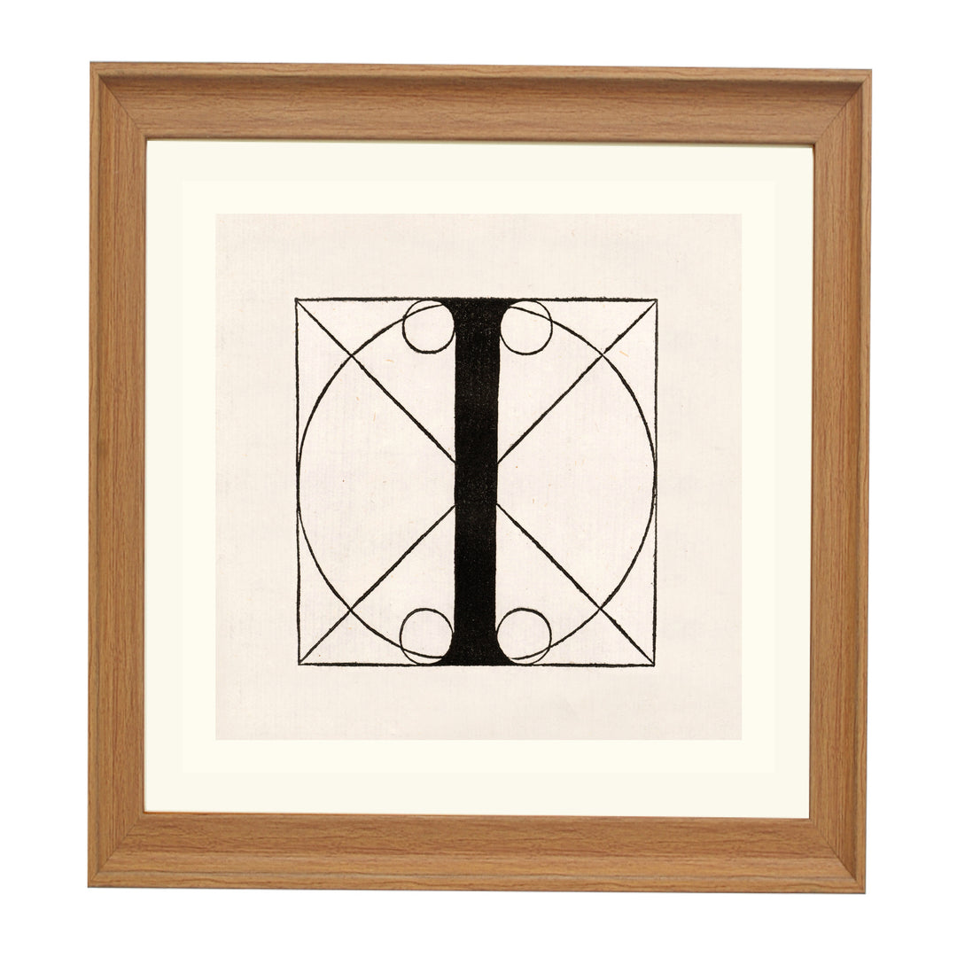 Architectural Letter I from De Divina Proportione by Leonardo da Vinci