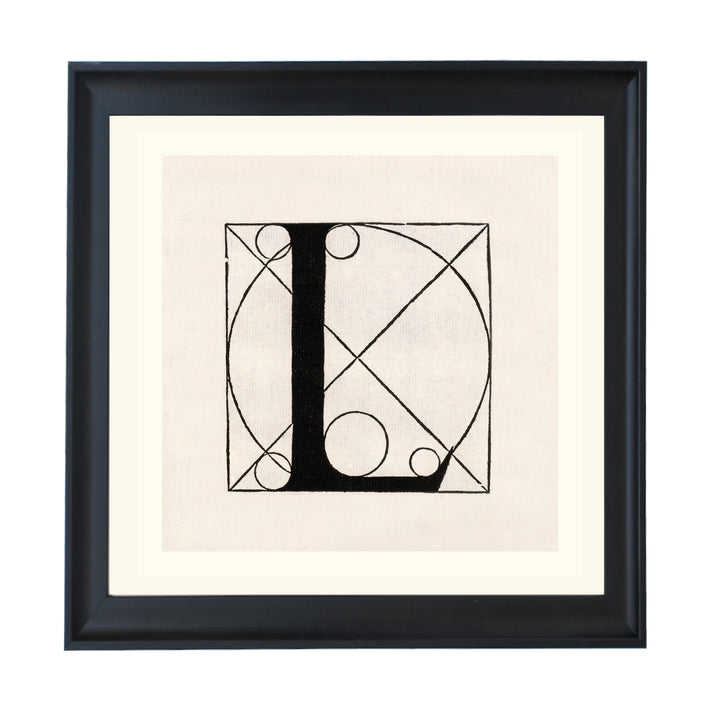 Architectural Letter L from De Divina Proportione by Leonardo da Vinci