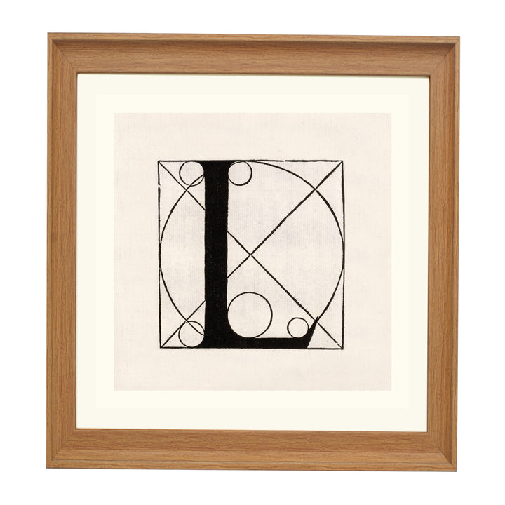 Architectural Letter L from De Divina Proportione by Leonardo da Vinci