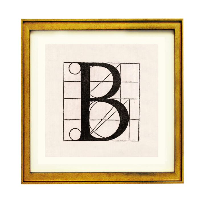 Architectural Letter B from De Divina Proportione by Leonardo da Vinci