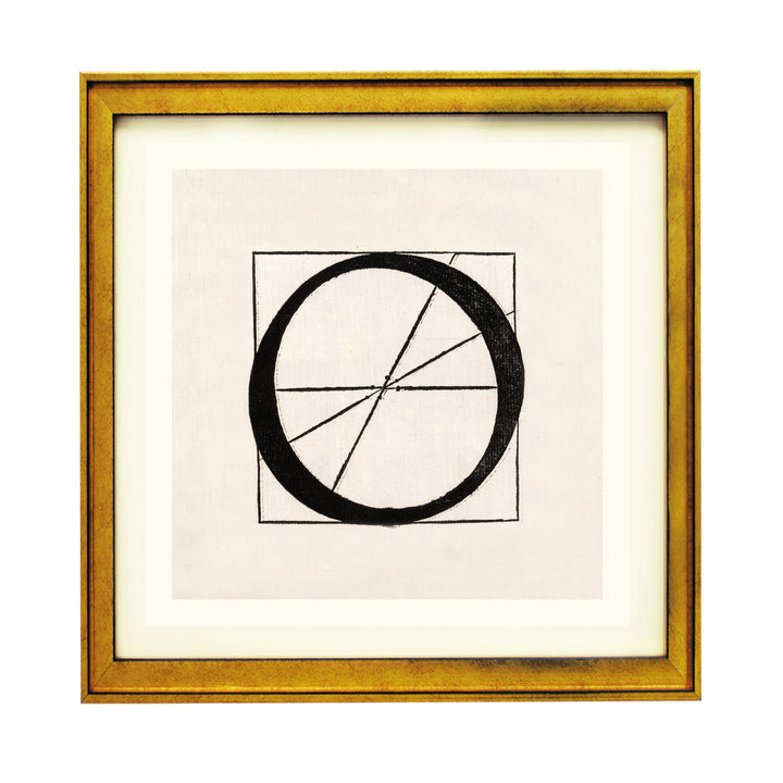 Architectural Letter O from De Divina Proportione by Leonardo da Vinci