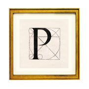 Architectural Letter P from De Divina Proportione by Leonardo da Vinci