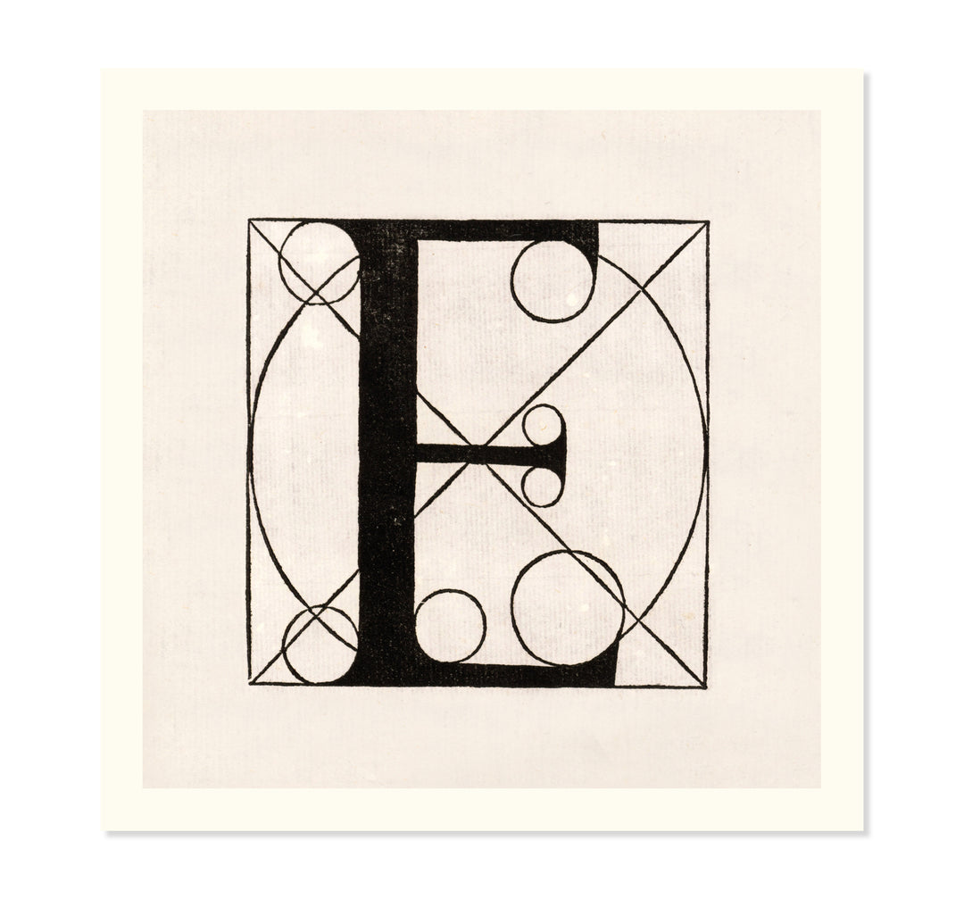 Architectural Letter E from De Divina Proportione by Leonardo da Vinci