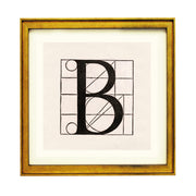 Architectural Letter B from De Divina Proportione by Leonardo da Vinci