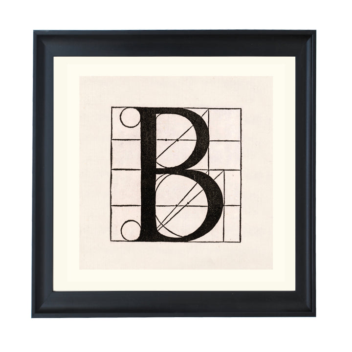 Architectural Letter B from De Divina Proportione by Leonardo da Vinci