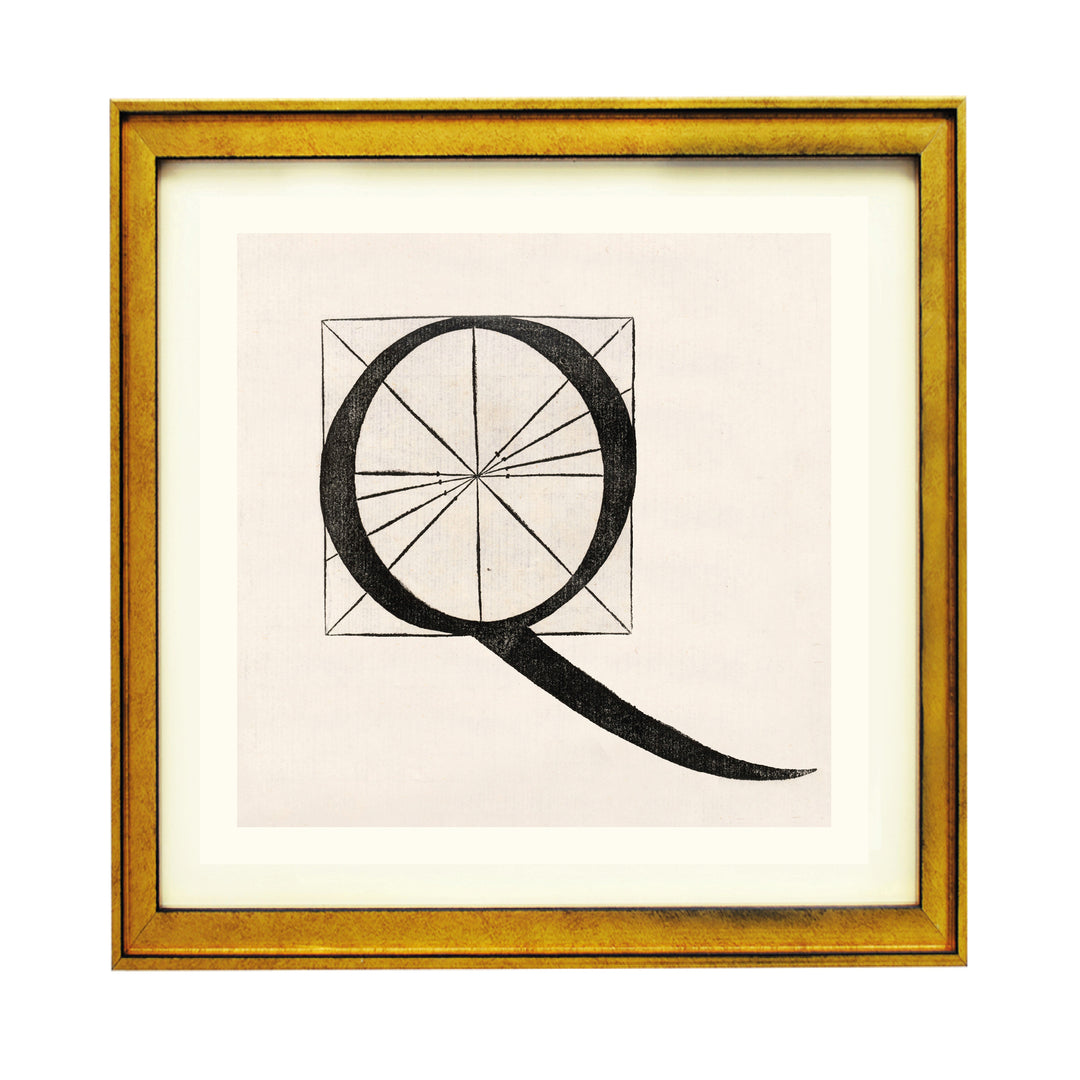 Architectural Letter Q from De Divina Proportione by Leonardo da Vinci