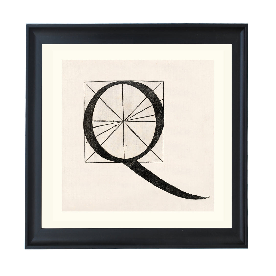 Architectural Letter Q from De Divina Proportione by Leonardo da Vinci