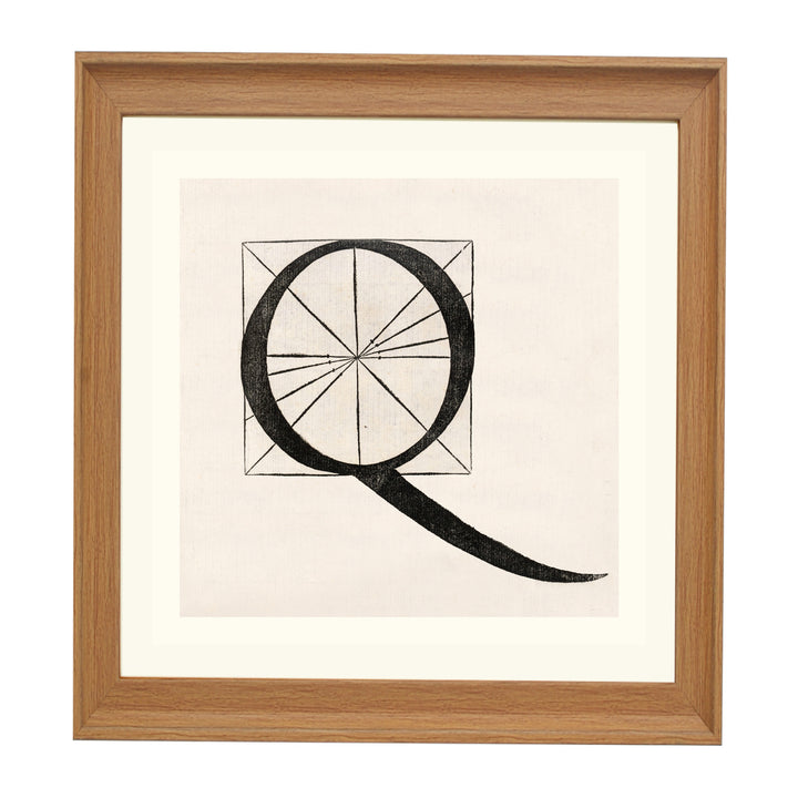 Architectural Letter Q from De Divina Proportione by Leonardo da Vinci